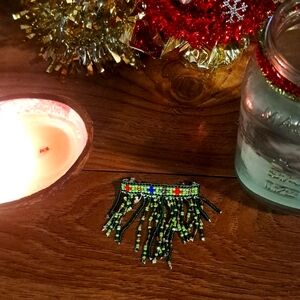 Beautiful Native style Beaded Christmas Barrett